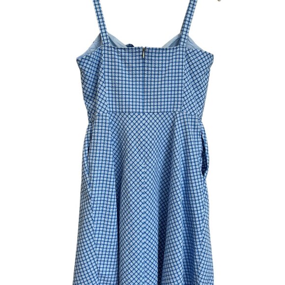 Draper James blue and white gingham midi dress size 6 - Picture 2 of 6
